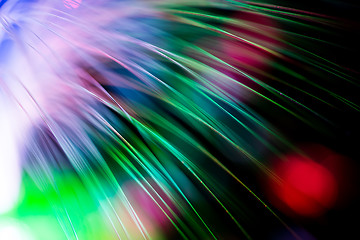 Image showing optical fibres abstract blurred technology background