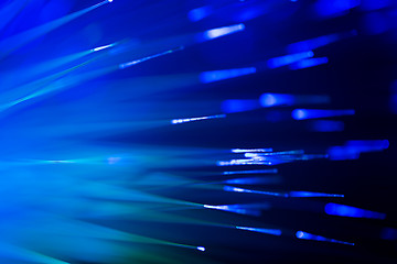 Image showing optical fibres abstract blurred technology background