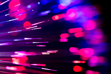 Image showing optical fibres abstract blurred technology background