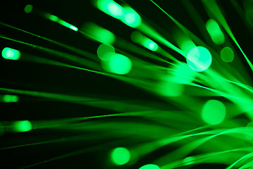Image showing optical fibres abstract blurred technology background