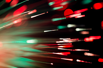 Image showing optical fibres abstract blurred technology background