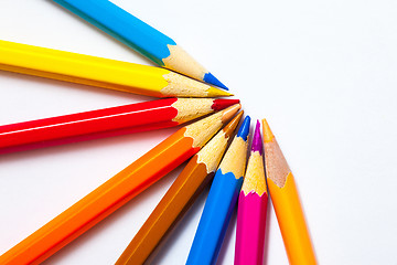 Image showing colored pencils on white