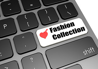 Image showing Love fashion collection keyboard