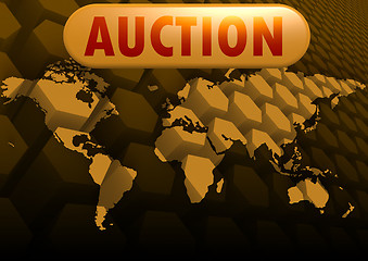 Image showing Auction world map