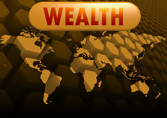 Image showing Wealth world map