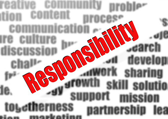 Image showing Responsibility word cloud
