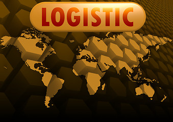 Image showing Logistic world map