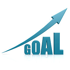 Image showing Goal blue arrow