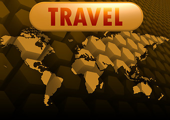 Image showing Travel world map