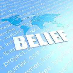 Image showing Belief world map