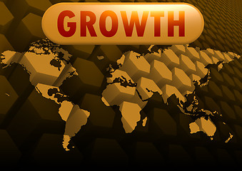 Image showing Growth world map