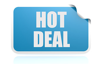 Image showing Hot deal blue sticker