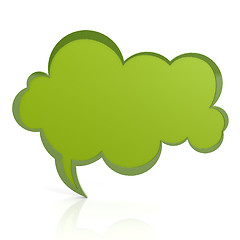 Image showing Green speech bubble