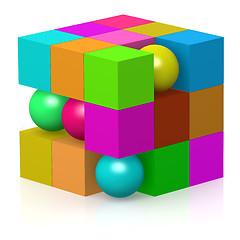 Image showing Color cube and sphere