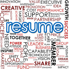 Image showing Resume word cloud