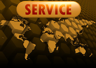 Image showing Service world map