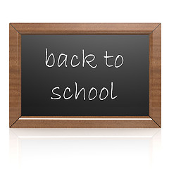 Image showing Blank blackboard- back to school