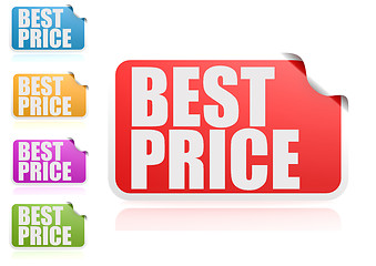 Image showing Best price label set