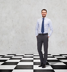 Image showing happy smiling businessman in shirt and tie