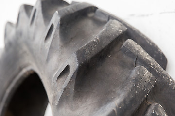 Image showing close up of truck wheel tire