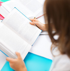 Image showing student girl studying at school