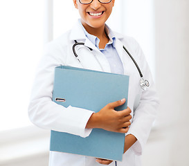 Image showing african female doctor in hospital