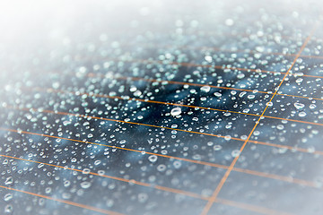 Image showing close up of wet rear car glass