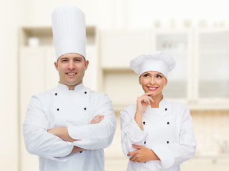 Image showing happy male chef cook with crossed hands