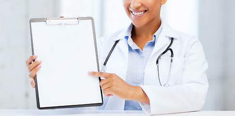 Image showing doctor with blank prescription