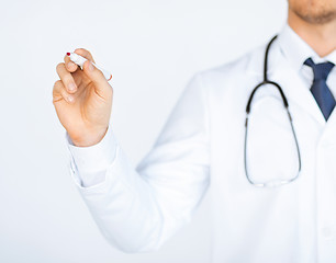 Image showing doctor writing something in the air