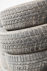 Image showing close up of wheel tires