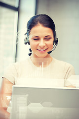 Image showing futuristic female helpline operator