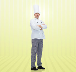 Image showing happy male chef cook with crossed hands