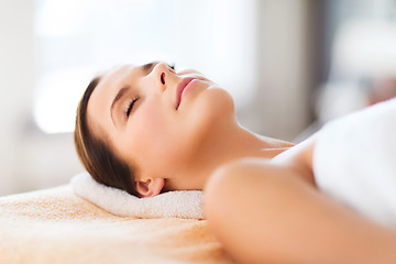 Image showing beautiful woman in spa salon