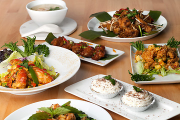 Image showing Variety of Thai Food Dishes