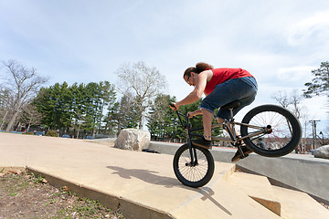 Image showing BMX Rider Doing Tricks