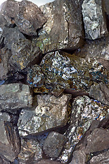 Image showing stack of black coal 