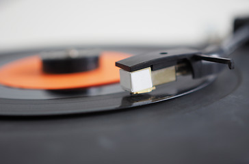 Image showing Vinyl record on turntable