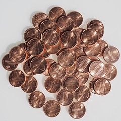 Image showing Dollar coins 1 cent