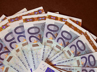 Image showing Retro look Euro bank notes