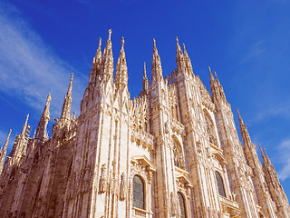 Image showing Retro look Milan Cathedral