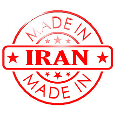 Image showing Made in Iran red seal