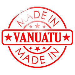 Image showing Made in Vanuatu red seal