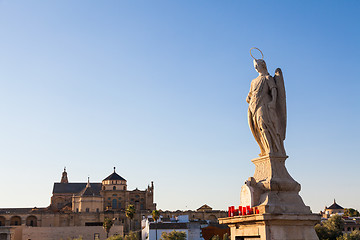 Image showing Roman Bridge of Cordoba - statue detail