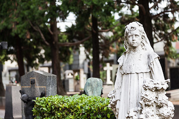 Image showing Old Cemetery statue