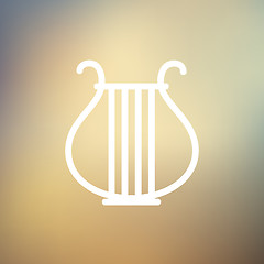 Image showing Lyre thin line icon