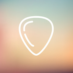 Image showing Guitar Pick thin line icon