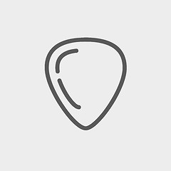 Image showing Guitar Pick thin line icon