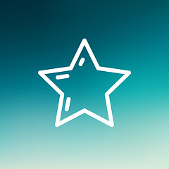 Image showing Star or best choice thin line icon