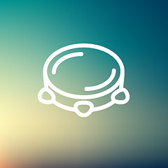 Image showing Tambourine thin line icon